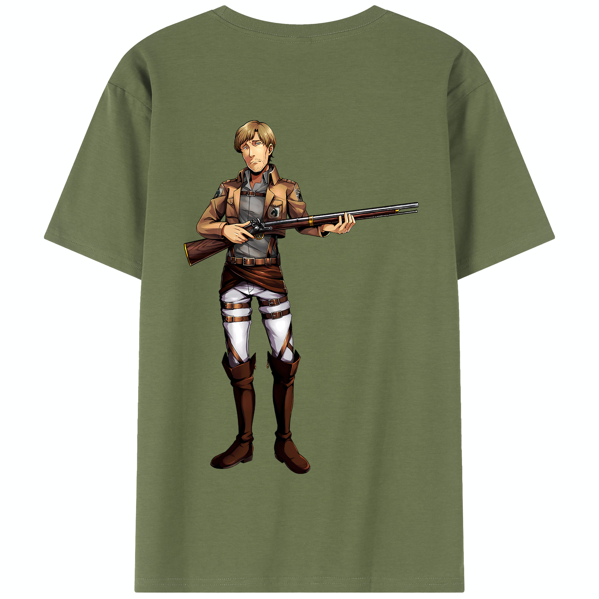 （画像用） 進撃の巨人 Attack on Titan 綿100％半袖Tシャツ（背面プリント）
